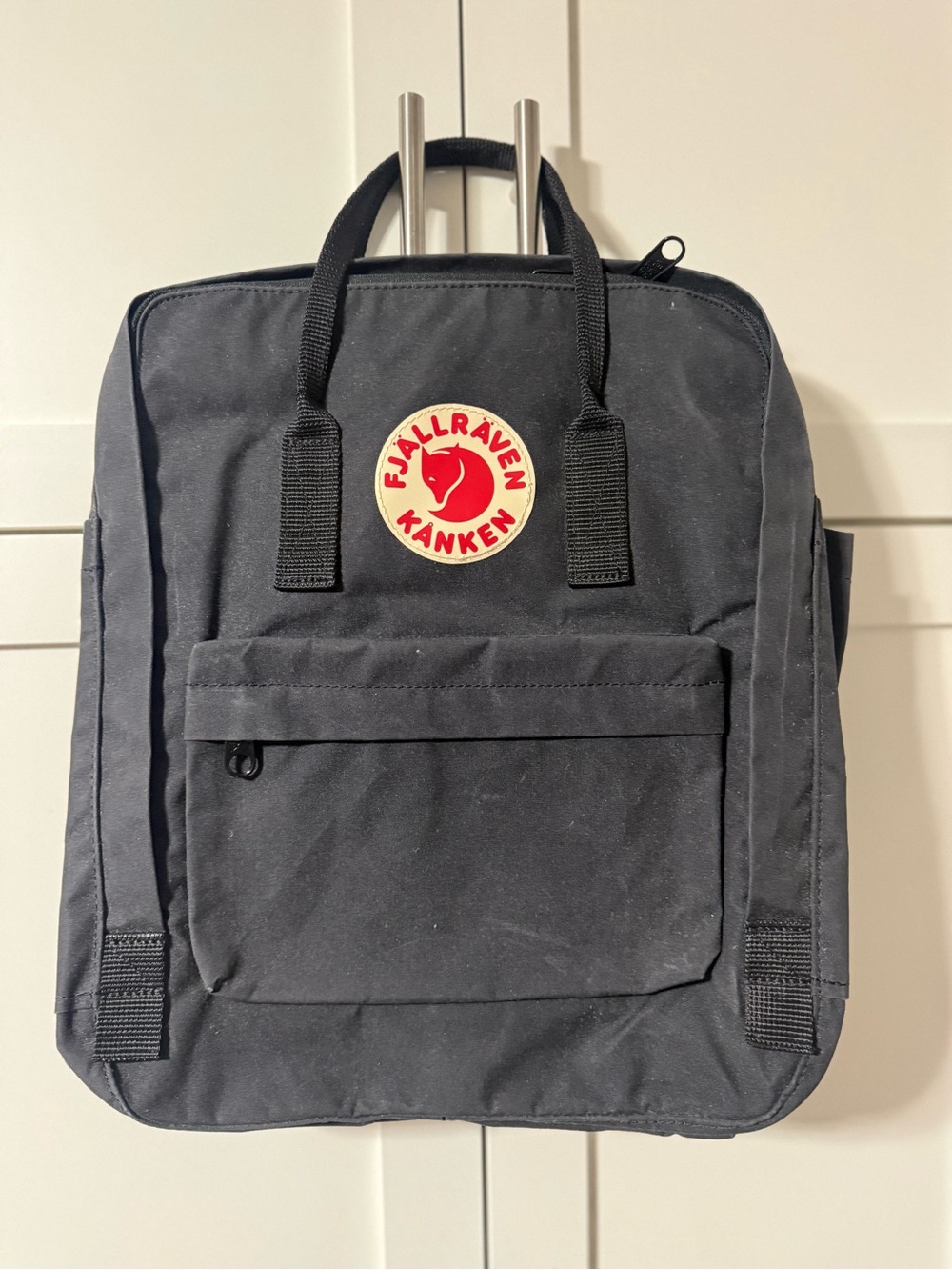 Fjallraven Kanken Backpack - Black with Red Logo